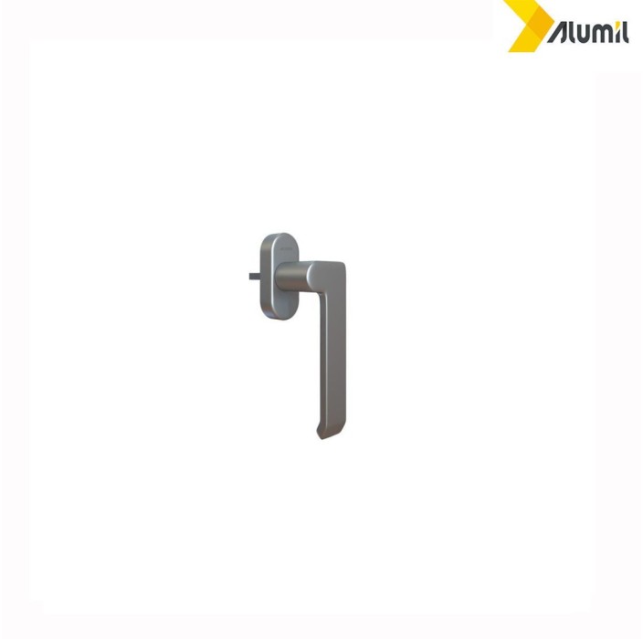 Σπαστή λαβή μικρή 137mm, με καρέ 7x7mm logo Alumil δεξιά τιτάνιο 3809673867