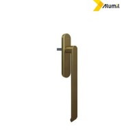 Λαβή μεγάλη 252mm ανασυρόμενου ,με καρε 10x10mm, logo Alumil  μπρονζέ 3801814707