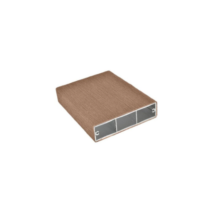 Προφίλ αλουμινίου Woodalux 32x120 με επικάλυψη συνθετικού ξύλου 6μ. σε χρώμα Palisander JK29