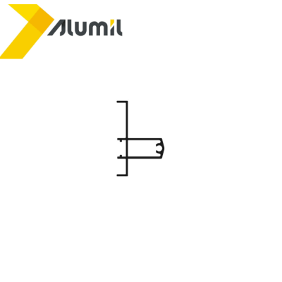 Μονός οδηγός χωρίς φτερό M9294 σειράς Μ9200 Comfort Alumil 6m σε χρώμα λευκό 9016