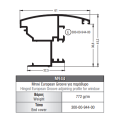 Μπινί οβάλ (πομπέ) M944 σειράς Μ940 Comfort Alumil 6m σε χρώμα λευκό 9016