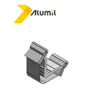 Γωνία σύνδεσης σίτας CAL 1262023500 Alumil 20x23,5mm