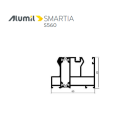 Οδηγός μονός S594 σειράς S560 Smartia 6m σε χρώμα λευκό 9016 Alumil