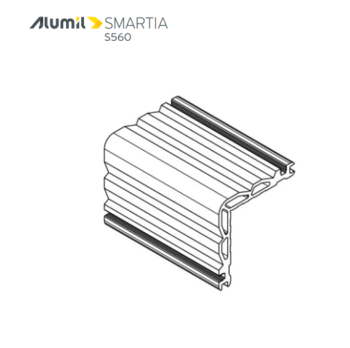 Γωνιά σύνδεσης πρεσαριστή 10,3x100,3mm για οδηγό S558 της σειράς S560 1131110000 Alumil