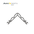 Γωνιά σύνδεσης γωνιάστρας 10,9x28,9mm για οδηγό S592 της σειράς S560 1131128300 Alumil