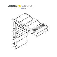 Γωνιά σύνδεσης γωνιάστρας 10,9x28,9mm για οδηγό S592 της σειράς S560 1131128300 Alumil