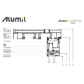 Οδηγός τριπλός Επαλλήλου S558 σειράς S560 Smartia Alumil 6m σε χρώμα λευκό 9016