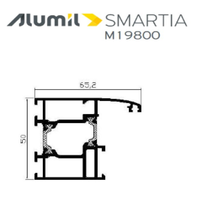 Φυσούνα Μ19834 της σειράς M19800 Alumil 6m σε χρώμα λευκό 9016