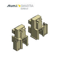 Σετ (ζεύγος) ταπών στενού γάντζου S350 SLIM 3113501700 Alumil