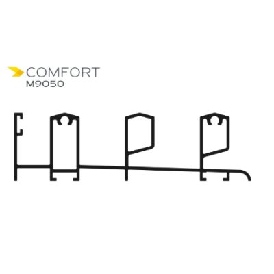 Οδηγός Μ9090 σειράς Μ9050 Comfort Alumil 6m σε χρώμα λευκό 9016