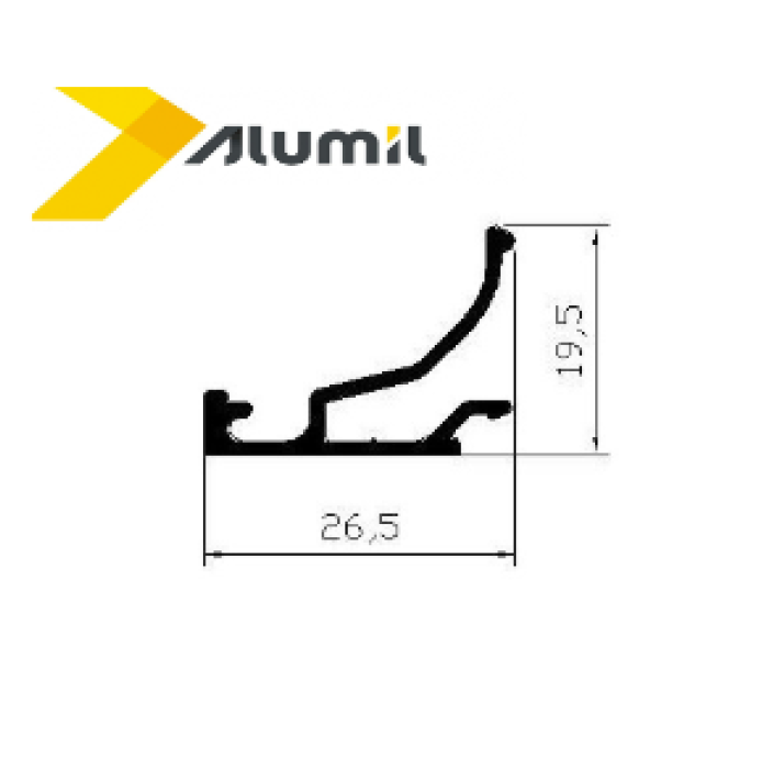 Πηχάκι M946 σειράς Μ940 Alumil 6m σε χρώμα λευκό 9016