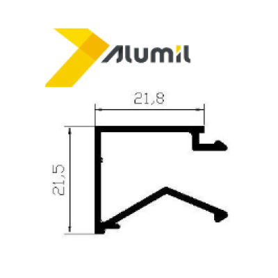 Πηχάκι M945 σειράς Μ940 Alumil 6m σε χρώμα λευκό 9016
