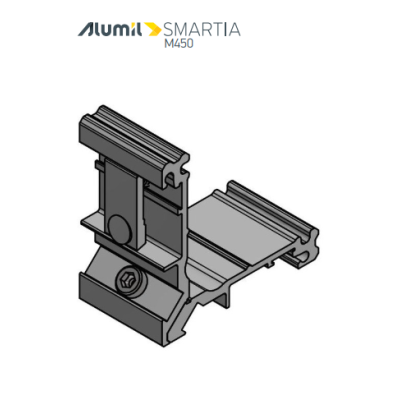 Γωνιά σύνδεσης πρέσσας 13x38mm για οδηγό Μ4532 της σειράς Μ450 Alumil 1251338000