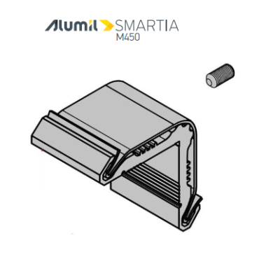 Γωνιά σύνδεσης Cal 11x40.8mm για φύλλο M4538, M4540 της σειράς M450 Alumil 1261140800