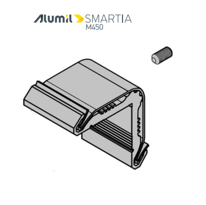 Γωνιά σύνδεσης Cal 11x40.8mm για φύλλο M4538, M4540 της σειράς M450 Alumil 1261140800