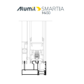 Οδηγός διπλός τζάμι-σίτα M4534 της σειράς M450 Alumil 6m σε χρώμα λευκό 9016
