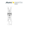 Μπινί φιλητού M4566 της σειράς M450 Alumil 6m σε χρώμα λευκό 9016