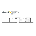 Φύλλο πατζουριού S364 σειράς S350 Smartia Alumil 6m σε χρώμα λευκό 9016