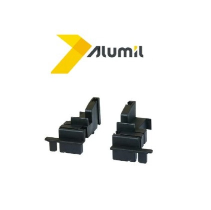 Ζεύγος ταπών προσθέτου M9681 μαύρο 3100968103 Alumil