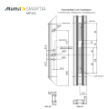 Χειρολαβή Φυσούνας της σειράς MF65 Alumil 3808501261 σε χρώμα Μαύρο