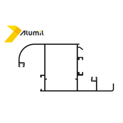 Φύλλο M9881 της σειράς M10800 Smartia Alumil 6m σε χρώμα λευκό 9016 (κουραγκλέ οροφής)