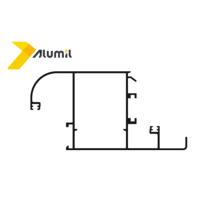 Φύλλο M9881 της σειράς M10800 Smartia Alumil 6m σε χρώμα λευκό 9016 (κουραγκλέ οροφής)