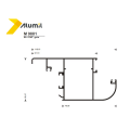 Φύλλο M9881 της σειράς M10800 Smartia Alumil 6m σε χρώμα λευκό 9016 (κουραγκλέ οροφής)