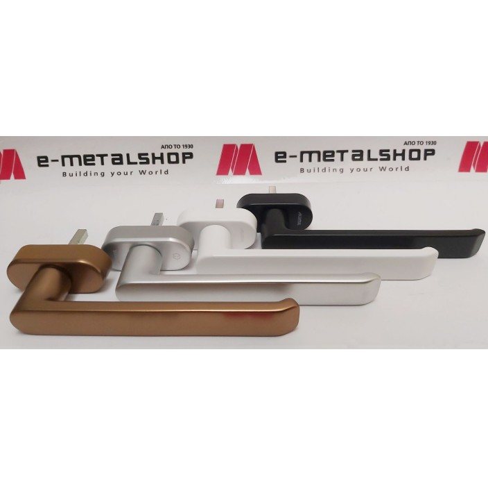 Λαβή μεσαία 177mm ,με καρέ 7x7,logo Alumil λευκή 3809173802