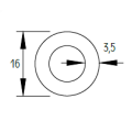Προφίλ 16x3.5 Aluminco F50-301 βέργα 5,80m.