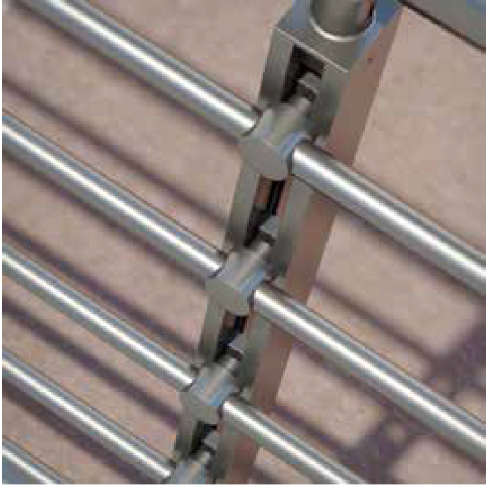 Κάγκελα αλουμινίου τύπου INOX F50 Accord Blade Aluminco (τιμή τρέχοντος μέτρου)