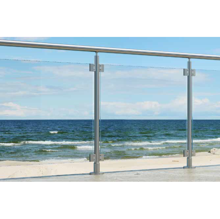 Κάγκελα αλουμινίου τύπου INOX F50 Horizon Aluminco (τιμή τρέχοντος μέτρου)