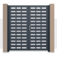 Δίφυλλη ανοιγόμενη αυλόπορτα Aluminco GD02.01 200x100 (Ral)