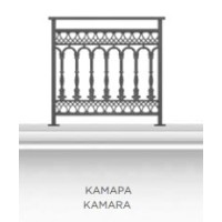 Παραδοσιακό κάγκελο Aluminco 55-02 (ΚΑΜΑΡΑ) σε RAL 9005 Mat