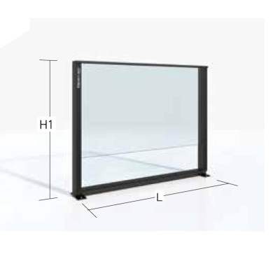 Σύστημα Γυάλινου ανεμοφράχτη Open air ultra Aluminco 1.80mx2.00m