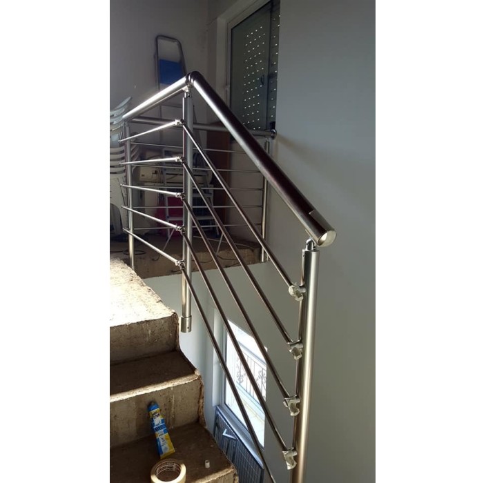 Κάγκελα αλουμινίου τύπου INOX F50 VERTICAL-Q Aluminco (τιμή τρέχοντος μέτρου)