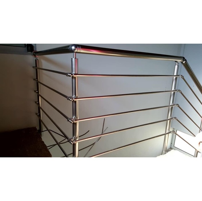 Κάγκελα αλουμινίου τύπου INOX F50 VERTICAL-Q Aluminco (τιμή τρέχοντος μέτρου)