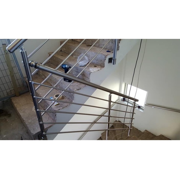 Κάγκελα αλουμινίου τύπου INOX F50 VERTICAL-Q Aluminco (τιμή τρέχοντος μέτρου)