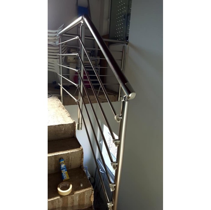 Κάγκελα αλουμινίου τύπου INOX F50 VERTICAL-Q Aluminco (τιμή τρέχοντος μέτρου)