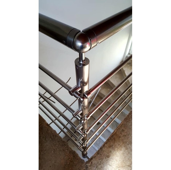 Κάγκελα αλουμινίου τύπου INOX F50 VERTICAL-Q Aluminco (τιμή τρέχοντος μέτρου)