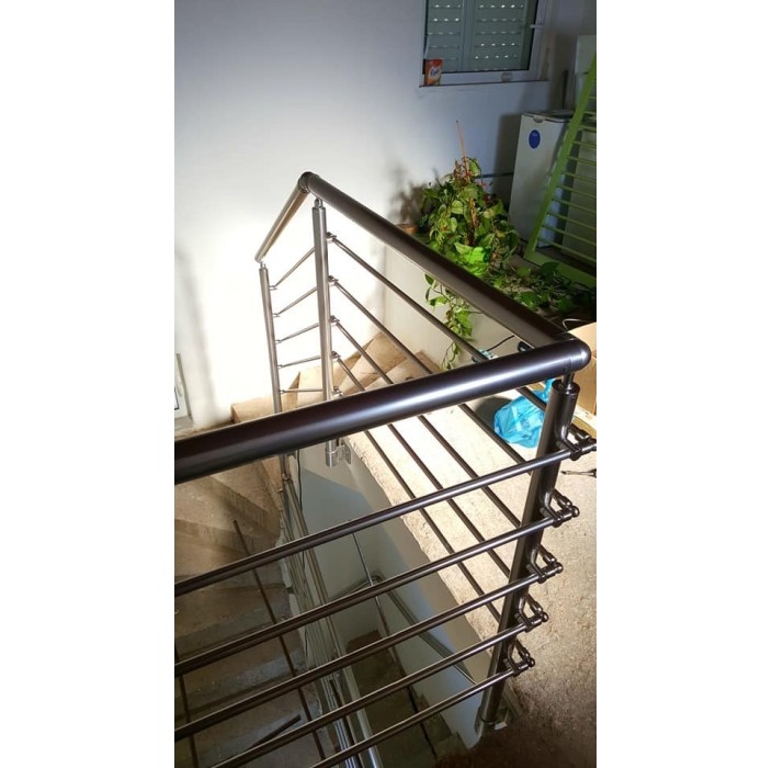 Κάγκελα αλουμινίου τύπου INOX F50 VERTICAL-Q Aluminco (τιμή τρέχοντος μέτρου)