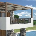 Πέργκολα Modern Aluminco σε χρώμα λευκό,διαστάσεων 500x300, ύψους 3 μέτρων
