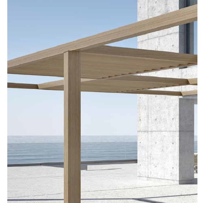 Πέργκολα Modern Aluminco σε χρώμα λευκό,διαστάσεων 500x300, ύψους 3 μέτρων