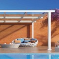 Πέργκολα Modern Aluminco σε χρώμα λευκό,διαστάσεων 500x300, ύψους 3 μέτρων