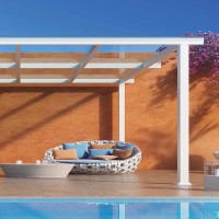 Πέργκολα Modern Aluminco σε χρώμα λευκό,διαστάσεων 500x300, ύψους 3 μέτρων