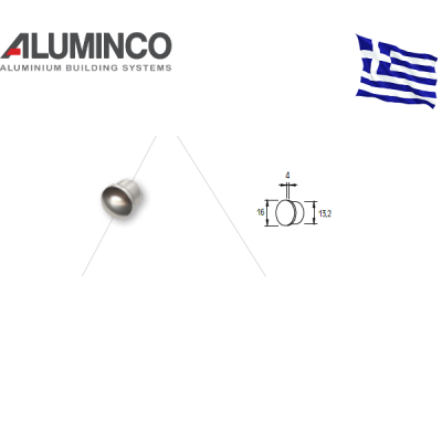 Τάπα για προφίλ για κάγκελα αλουμινίου τύπου INOX F50-300 Aluminco 4438