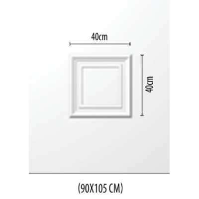 Πάνελ αλουμινίου Aluminco E596 σε χρώμα λευκό 9016 (90x105cm)
