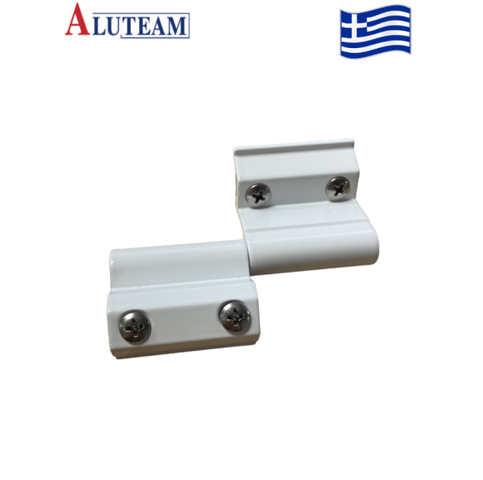 Μεντεσές inox με λαμάκι CE M-100 Aluteam σε χρώμα λευκό (χωρίς πουκάμισο)