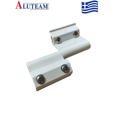 Μεντεσές inox με λαμάκι CE M-100 Aluteam σε χρώμα λευκό (χωρίς πουκάμισο)