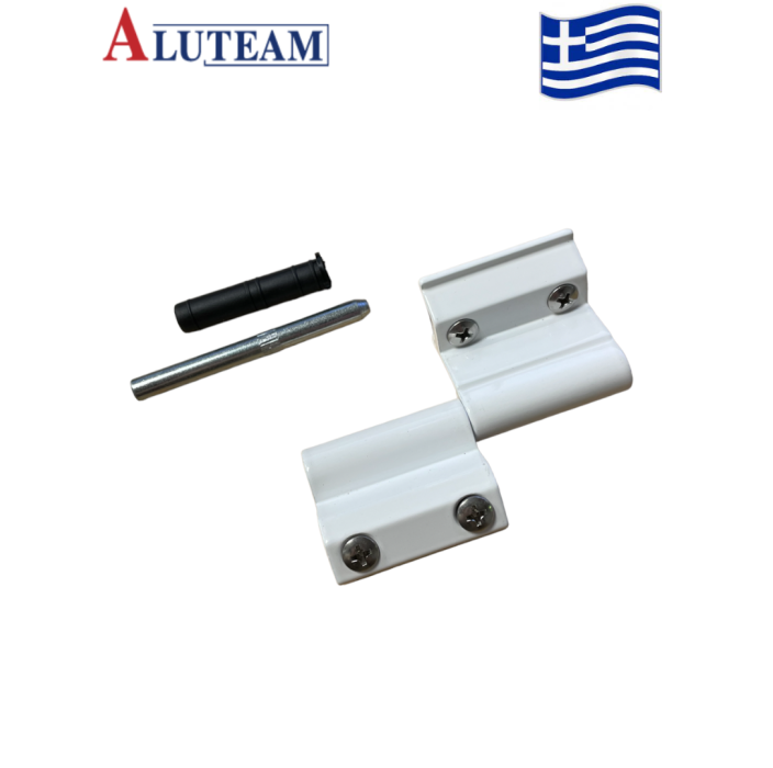 Μεντεσές inox με λαμάκι CE M-100 Aluteam σε χρώμα λευκό (χωρίς πουκάμισο)
