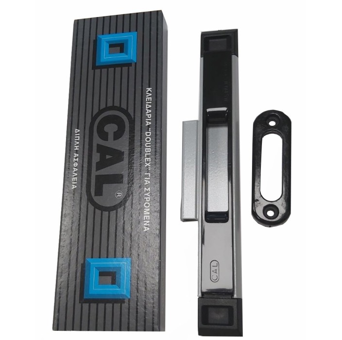 Χούφτα CAL Doublex Classic για φιλητά συρόμενα κουφώματα για πόρτες και παράθυρα (ασημί)